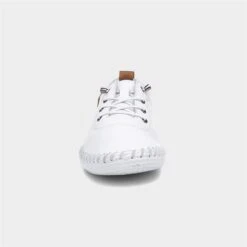 Lunar St Ives Womens White Leather Shoe