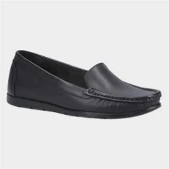 Fleet & Foster Tiggy Womens Black Leather Loafer