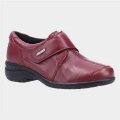 Cotswold Cranham Womens Red Leather Shoe