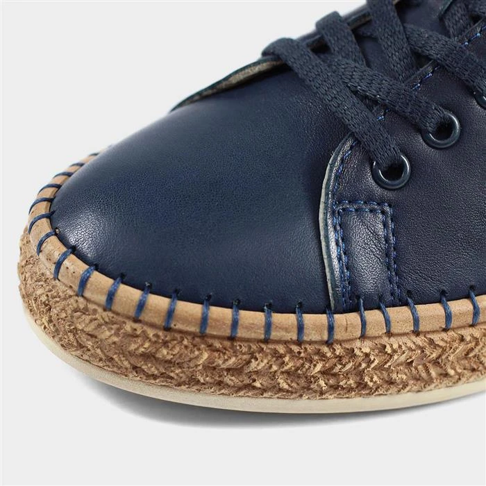Lazy Dogz Malden Womens Blue Leather Shoe - Image 3