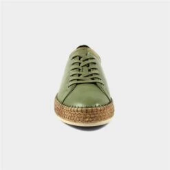 Lazy Dogz Malden Womens Olive Green Leather Shoe