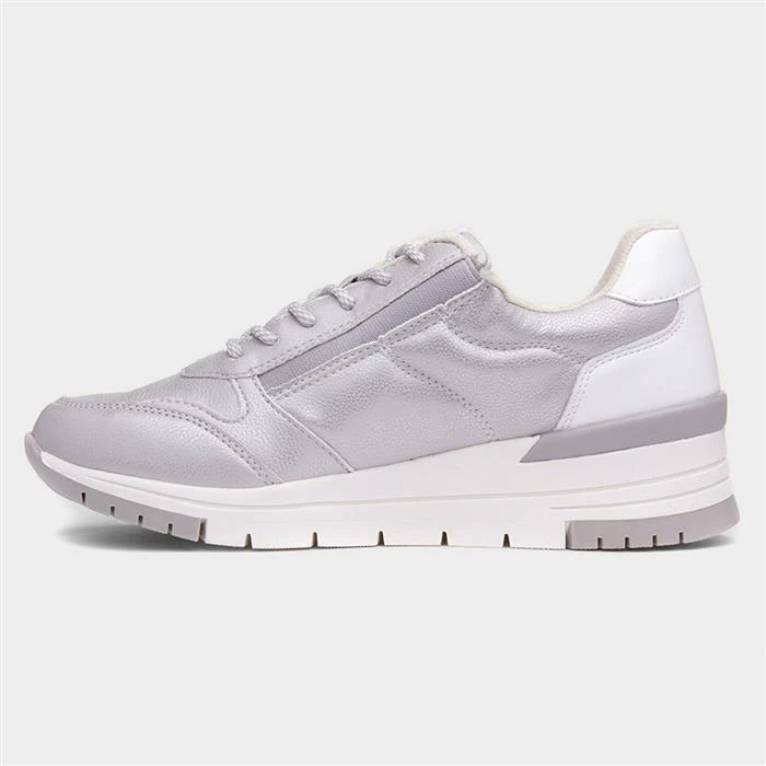 Lilley & Skinner Court Womens Silver Trainers - Image 2
