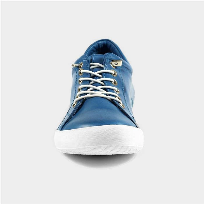 Lunar Carrick Womens Blue Leather Casual Shoe