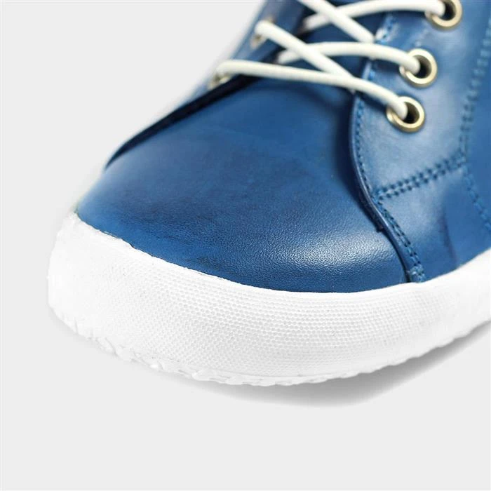 Lunar Carrick Womens Blue Leather Casual Shoe - Image 3
