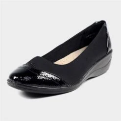Lunar Natasha Womens Black Slip On Pump