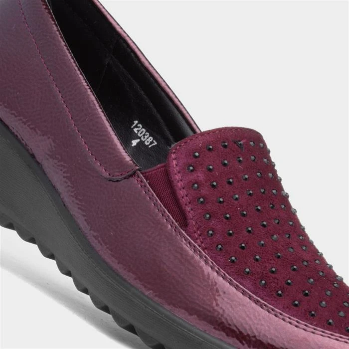 Cushion Walk Susan Womens Red Casual Shoe - Image 4