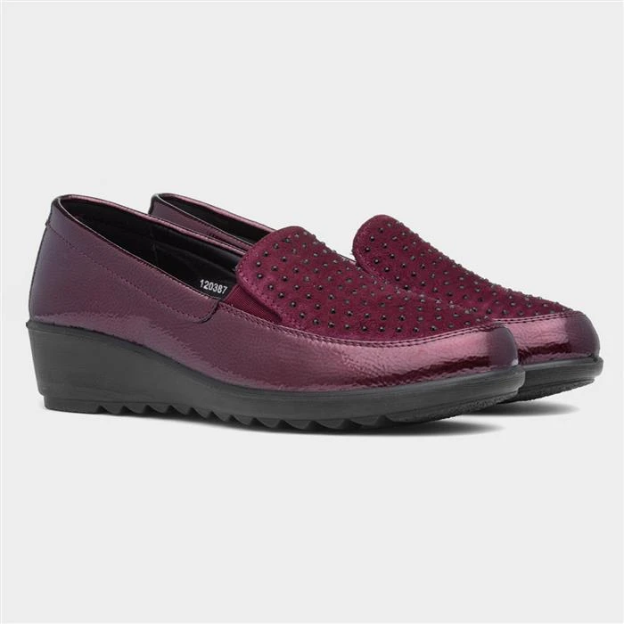 Cushion Walk Susan Womens Red Casual Shoe - Image 5