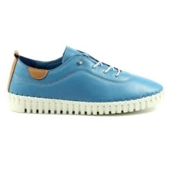 Lunar Flamborough Womens Blue Leather Shoe