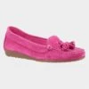 Riva Aldons Womens Pink Moccasin With Tassels