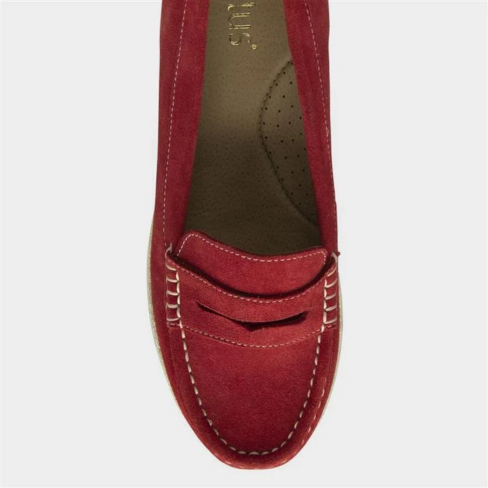 Lotus Asher Womens Red Suede Loafer - Image 3