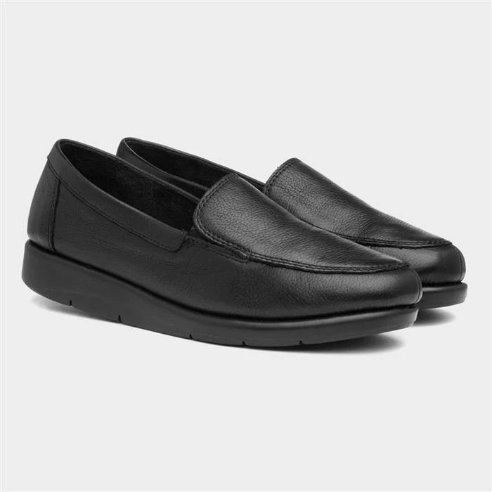 Comfy Steps Womens Black Leather Slip On Loafer - Image 5