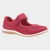 Fleet & Foster Morgan Womens Red Leather Shoe
