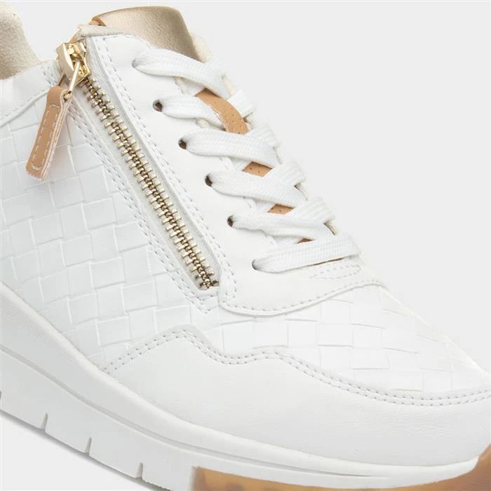 Sprox Womens White Lace Up Wedge Shoe - Image 4