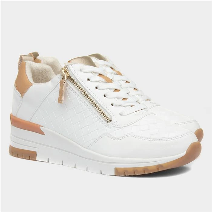 Sprox Womens White Lace Up Wedge Shoe - Image 5