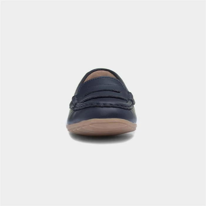 Topway Womens Navy Leather Loafer