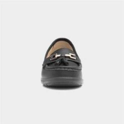 Cushion Walk Molly Womens Black Wedge Loafer