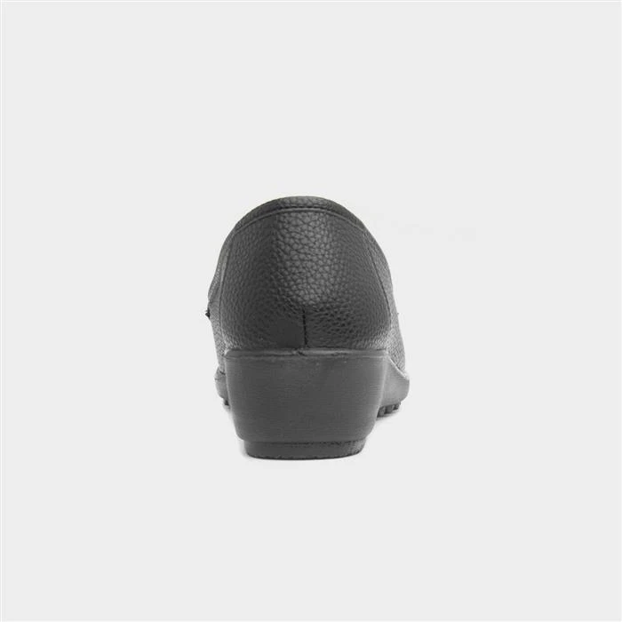 Cushion Walk Molly Womens Black Wedge Loafer - Image 3