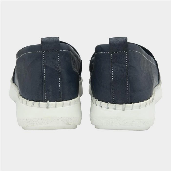 Lotus Francesca Womens Navy Slip On Shoes - Image 2