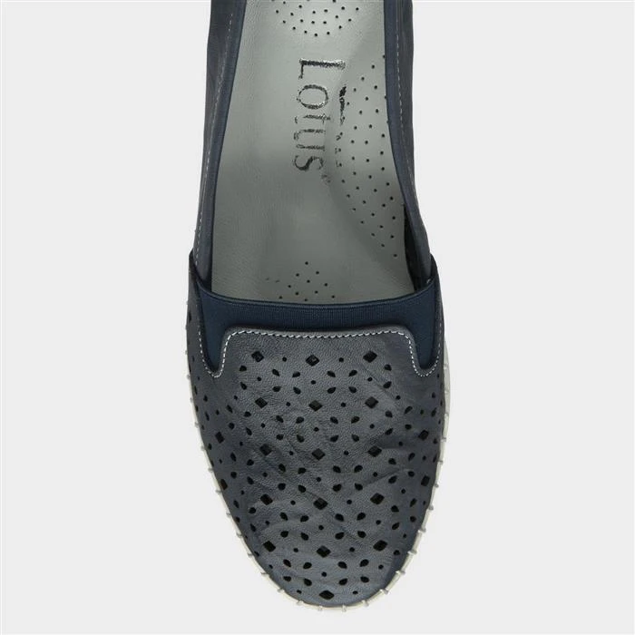 Lotus Francesca Womens Navy Slip On Shoes - Image 3