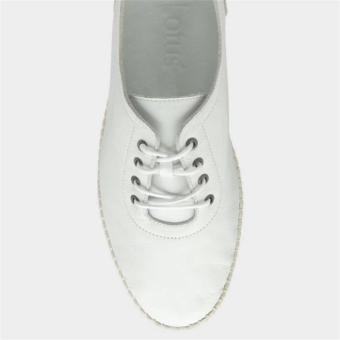Lotus Juliana Womens White Leather Shoe - Image 3