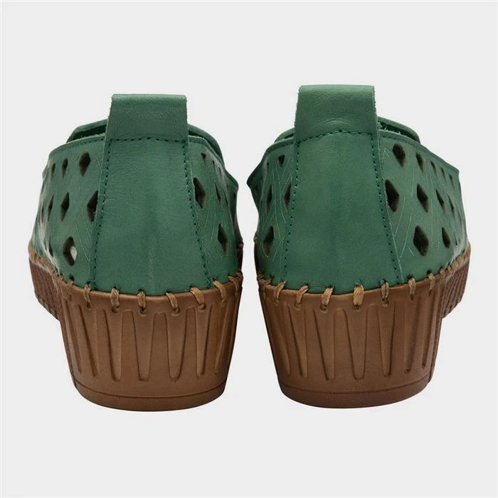 Lotus Karson Womens Green Leather Shoe - Image 2