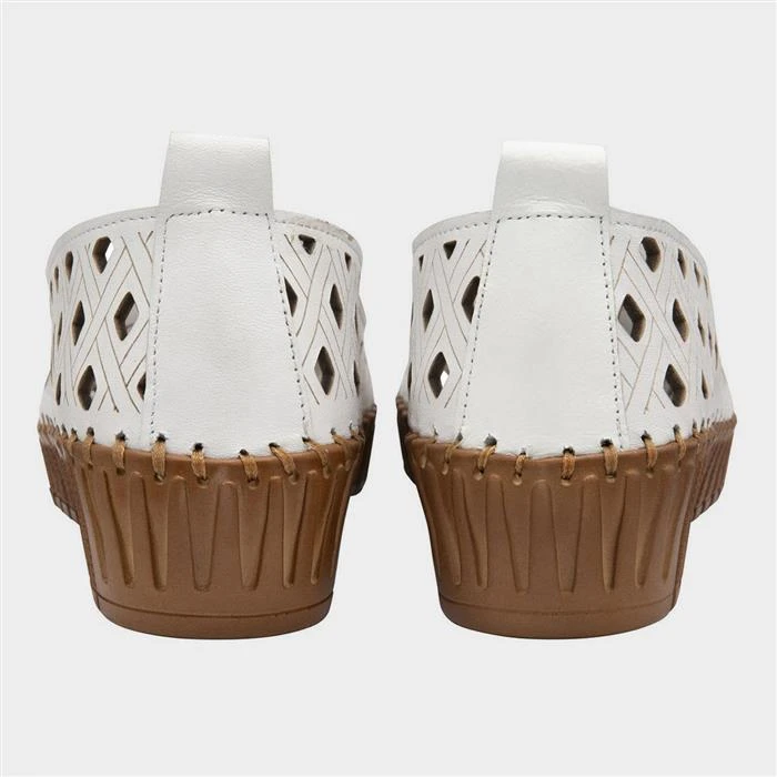 Lotus Karson Womens White Leather Shoe - Image 2