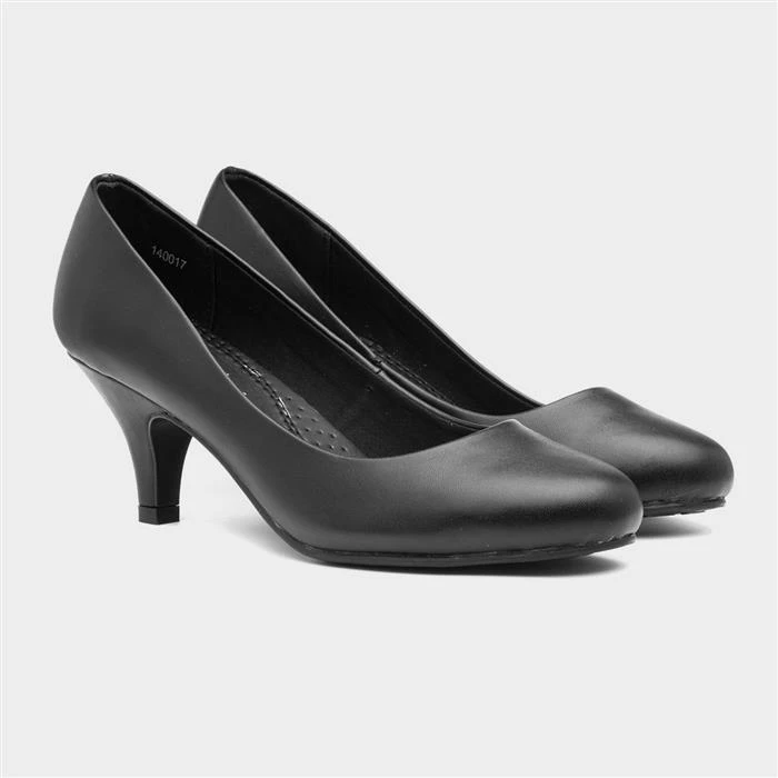 Lilley Viola Womens Black Slip On Court Shoe - Image 5