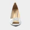 Lunar Valerie Womens Metallic Silver Court Shoes