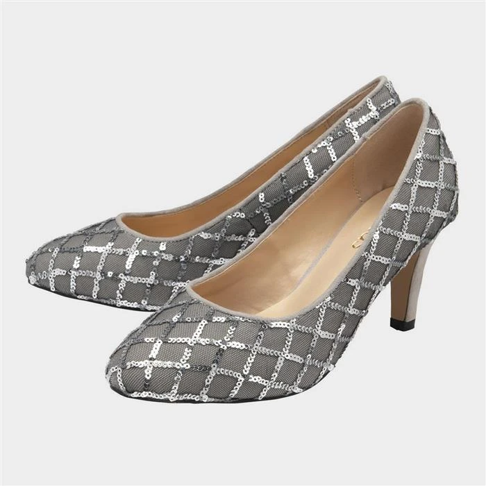 Lotus Lucia Womens Metallic Diamond Sequin Heel