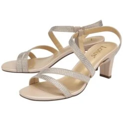 Lotus Bernadette Pearl Womens Cream Strappy Heel