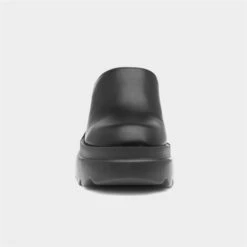 Truffle Giovana Womens Black Chunky Mule Shoe