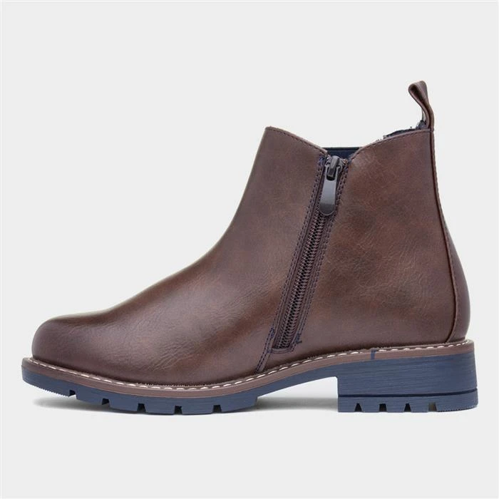 Heavenly Feet Dawlish Womens Brown Chelsea Boot - Image 2
