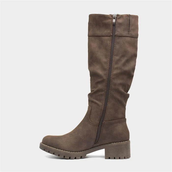 Lilley & Skinner Brown Heeled Calf Buckled Boot - Image 2