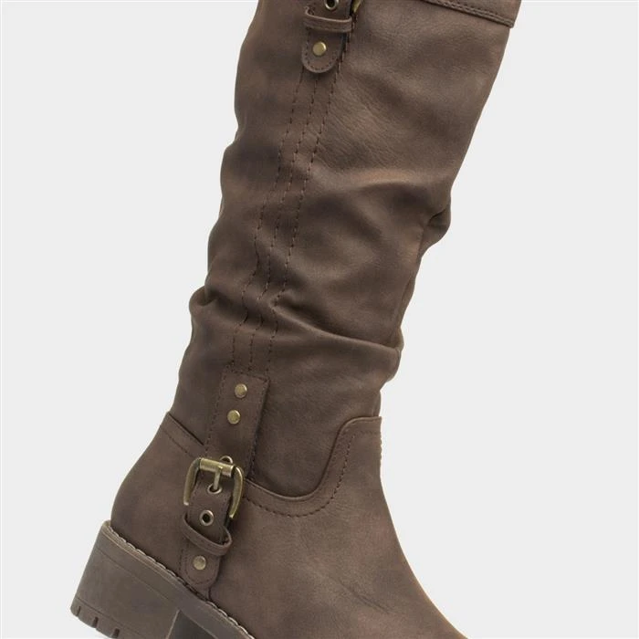 Lilley & Skinner Brown Heeled Calf Buckled Boot - Image 4