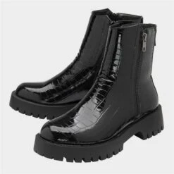 Lotus Corinna Womens Black Patent Ankle Boot