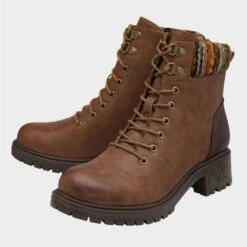 Lotus Hickory Womens Tan Ankle Boots