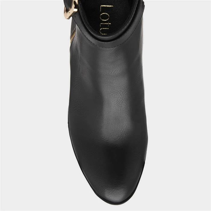 Lotus Monica Womens Black Heeled Ankle Boot - Image 3