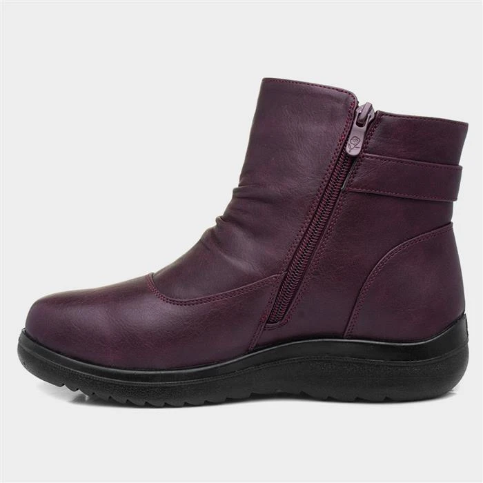Softlites Jean Womens Purple Ankle Boot - Image 2