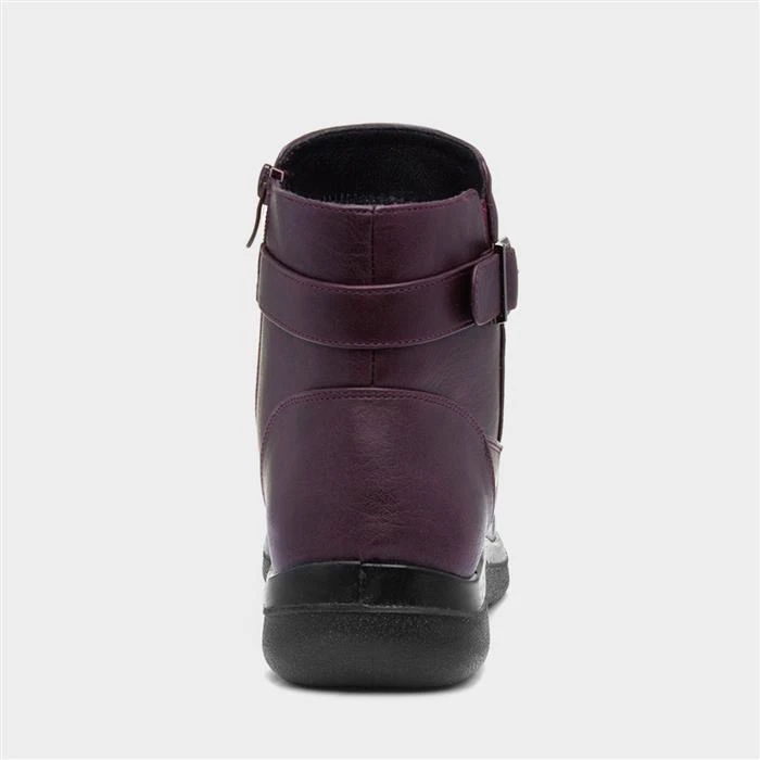 Softlites Jean Womens Purple Ankle Boot - Image 3
