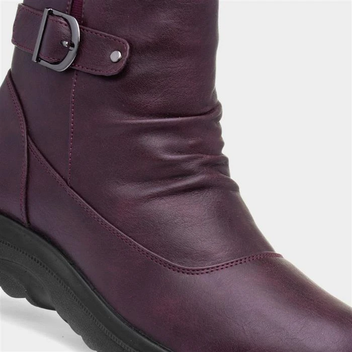 Softlites Jean Womens Purple Ankle Boot - Image 4