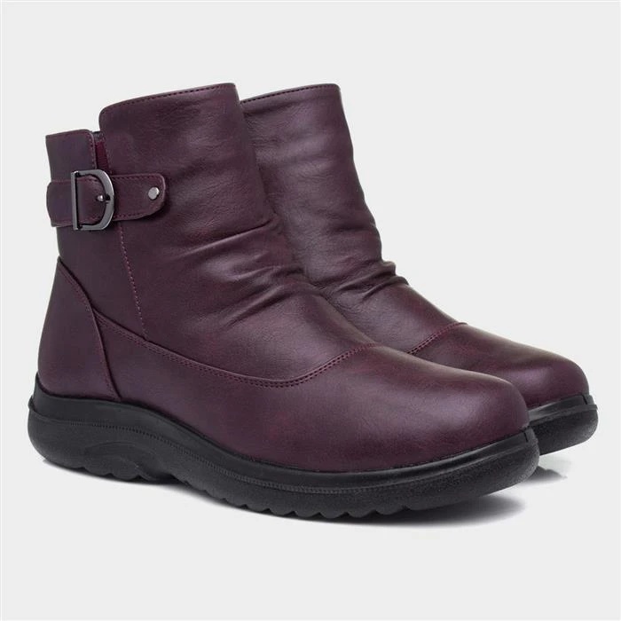 Softlites Jean Womens Purple Ankle Boot - Image 5