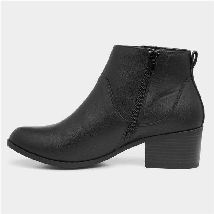 Lilley Maisy Womens Black Ankle Boot - Image 2