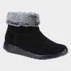 Hush Puppies Lollie Womens Black Suede Ankle Boot