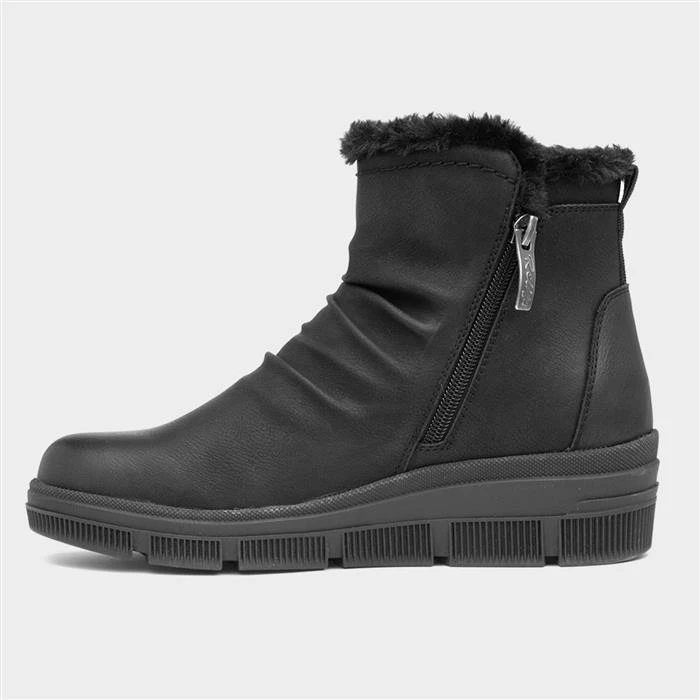 Relife Louise Womens Black Ankle Boot - Image 2