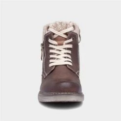 Relife Diane Womens Brown Lace Up Ankle Boot