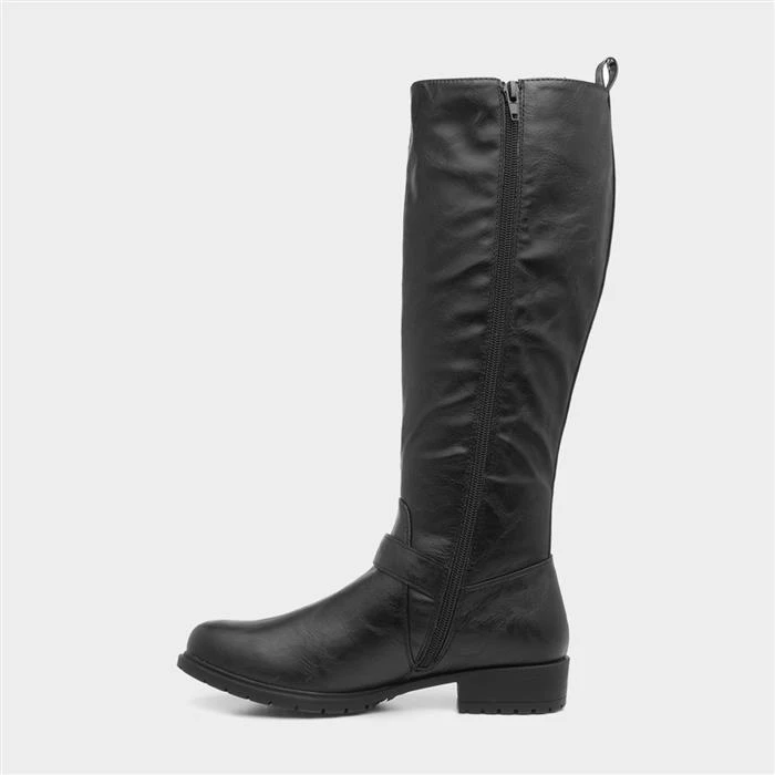 Lilley Womens Riding Boot In Black - Image 2