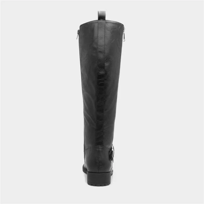 Lilley Womens Riding Boot In Black - Image 3