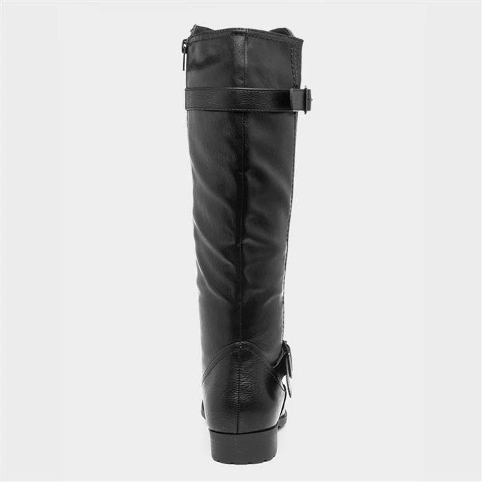 Lilley Marcy Womens Black Riding Boot With Buckles - Image 3