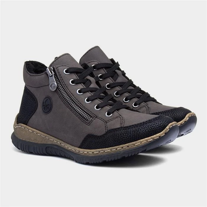 Rieker Schwartz Womens Brown Lace Up Boot - Image 5