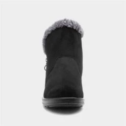 Cushion Walk Olivia Womens Black Faux Fur Boot
